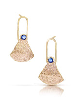 Gold and Sapphire post earrings