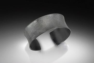 Oxidized Textured Cuff Bracelet