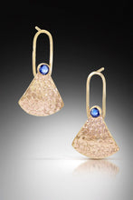 Gold and Sapphire post earrings